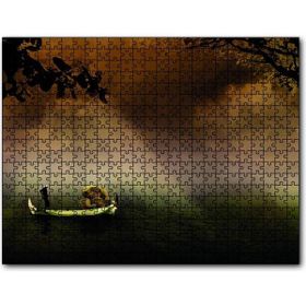 Cakapuzzle Uzak Doğuda Kayık İle Yük Taşıma Ahşap 500 Parça Puzzle