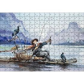 Cakapuzzle Uzakdoğulu Balıkçı ve Karabataklar 120 Parça Ahşap Puzzle