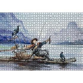 Cakapuzzle Uzakdoğulu Balıkçı ve Karabataklar 120 Parça Ahşap Puzzle