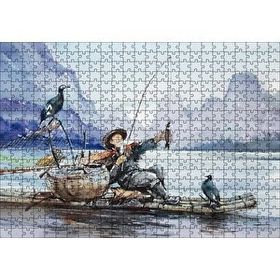 Cakapuzzle Uzakdoğulu Balıkçı ve Karabataklar 120 Parça Ahşap Puzzle