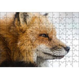 Cakapuzzle Uzakları İzleyen Kızıl Tilki Yakın Çekim 120 Parça Ahşap Puzzle