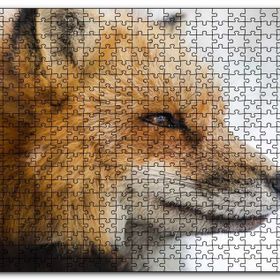Cakapuzzle Uzakları İzleyen Kızıl Tilki Yakın Çekim Mdf 120 Parça Puzzle