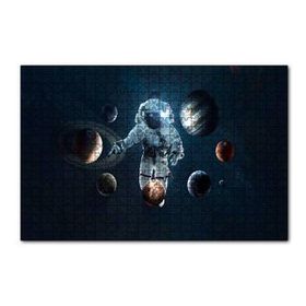 Cakapuzzle Uzay Astronot 7 Gezegen Görseli 120 Parça Ahşap Puzzle