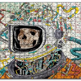 Cakapuzzle Uzay Kıyafetli Kurukafa Mdf 1000 Parça Puzzle