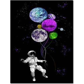 Cakapuzzle Uzayda Astronot Balan Gezegen Fantastik Mdf 1000 Parça Puzzle