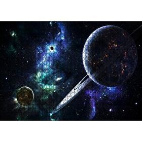 Cakapuzzle Uzayda Gezegeller Yıldızlar Güneş Tutulması Mdf 1000 Parça Puzzle