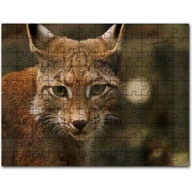 Cakapuzzle Vaşak Yakın Çekim Flu Arkaplan Mdf 120 Parça Puzzle