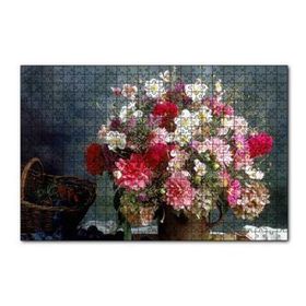 Cakapuzzle Vazo Sepet Renk Renk Bahar Çiçekleri Görseli 120 Parça Ahşap Puzzle