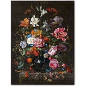 Cakapuzzle Vazoda Çiçekler ve Kelebekler Ahşap 500 Parça Puzzle