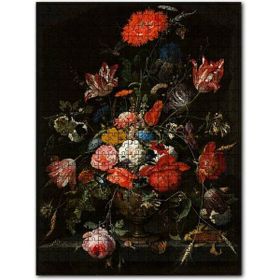 Cakapuzzle Vazoda Renkli Karışık Çiçekler 500 Parça Puzzle