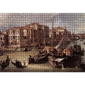 Cakapuzzle Venedik Kanal Gondollar ve Binalar 120 Parça Ahşap Puzzle
