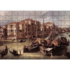 Cakapuzzle Venedik Kanal Gondollar ve Binalar 120 Parça Ahşap Puzzle