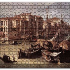 Cakapuzzle Venedik Kanal Gondollar ve Binalar Mdf 120 Parça Puzzle