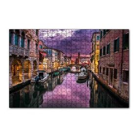Cakapuzzle Venedik Kanalda Akşam Manzarası 120 Parça Ahşap Puzzle