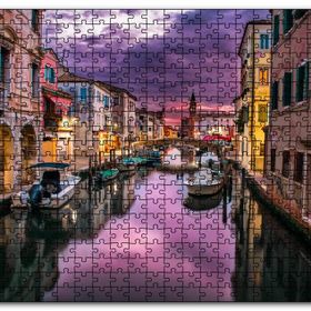 Cakapuzzle Venedik Kanalda Akşam Manzarası Mdf 500 Parça Puzzle