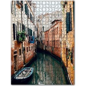 Cakapuzzle Venedikte Dar Kanal ve Binalar Ahşap 500 Parça Puzzle