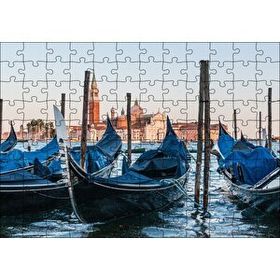 Cakapuzzle Venedikte Gondollar 120 Parça Ahşap Puzzle