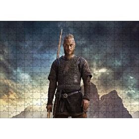 Cakapuzzle Vikingler Kayalıklar ve Bulutlu Ragnar Lodbrok 120 Parça Ahşap Puzzle