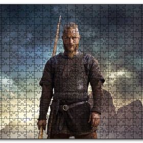 Cakapuzzle Vikingler Kayalıklar ve Bulutlu Ragnar Lodbrok Mdf 1000 Parça Puzzle