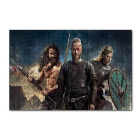 Cakapuzzle Vikingler Ragnar Lagertha Rollo 120 Parça Ahşap Puzzle