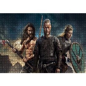 Cakapuzzle Vikingler Ragnar Lagertha Rollo 120 Parça Ahşap Puzzle