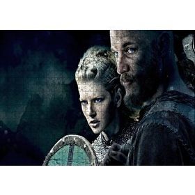 Cakapuzzle Vikingler Ragnar ve Lagertha 120 Parça Ahşap Puzzle