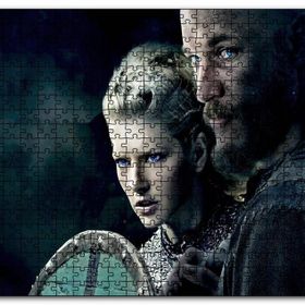 Cakapuzzle Vikingler Ragnar ve Lagertha Mdf 500 Parça Puzzle