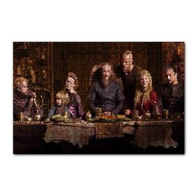 Cakapuzzle Vikingler Tüm Karakterler Yemek Masasında 120 Parça Ahşap Puzzle