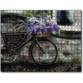 Cakapuzzle Vintage Bisiklet Sepette Lavantalar Görseli 255 Parça Puzzle