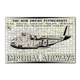 Cakapuzzle Vintage Uçak Reklamı 120 Parça Ahşap Puzzle
