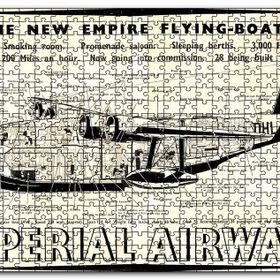 Cakapuzzle Vintage Uçak Reklamı Mdf 500 Parça Puzzle