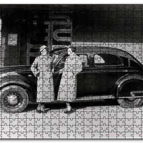 Cakapuzzle Volvo Pv36 Carioca Modeli Kadınlar Poz Verirken Mdf 1000 Parça Puzzle