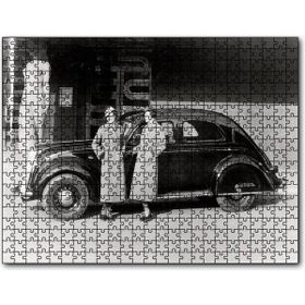 Cakapuzzle Volvo Pv36 Carioca Modeli Kadınlar Poz Verirken Mdf 1000 Parça Puzzle