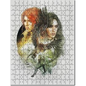 Cakapuzzle Witcher Anime Yennefer ve Triss Görseli Mdf 255 Parça Puzzle