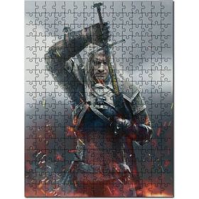 Cakapuzzle Witcher Hayran Sanatı Görseli Mdf 120 Parça Puzzle