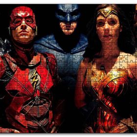 Cakapuzzle Wonder Aquaman Batman Flash Cyborg Mdf 500 Parça Puzzle