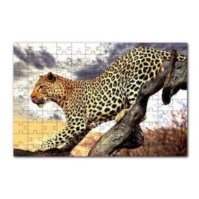 Cakapuzzle Yaban Hayat Leopar Hayvan Görseli 120 Parça Ahşap Puzzle