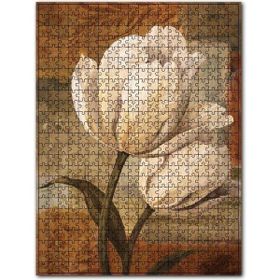 Cakapuzzle Yağlı Boya Beyaz Çiçek Görseli 500 Parça Puzzle