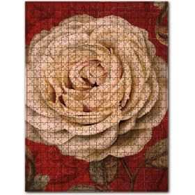 Cakapuzzle Yağlı Boya Beyaz Gül Resmi Görseli 255 Parça Puzzle