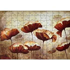 Cakapuzzle Yağlı Boya Çalışması Gelincik Tarlası Görseli Mdf 120 Parça Puzzle