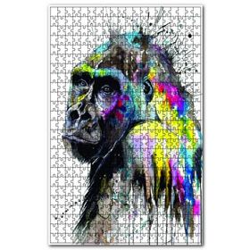 Cakapuzzle Yağlı Boya Çalışması Goril Ahşap 500 Parça Puzzle