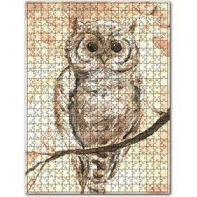 Cakapuzzle Yağlı Boya Erkek Baykuş Resmi Görseli 1000 Parça Puzzle