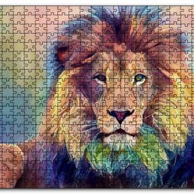 Cakapuzzle Yağlı Boya Görselli Aslan Mdf 1000 Parça Puzzle
