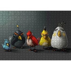 Cakapuzzle Yağlı Boya Rengarenk Kızgın Kuşlar Görseli 500 Parça Puzzle