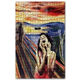 Cakapuzzle Yağlı Boya Resmi Ayrılık Kadın Çığlığı Ahşap 255 Parça Puzzle