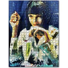 Cakapuzzle Yağlı Boya Resmi Içki Içen Kadın Görseli 500 Parça Puzzle