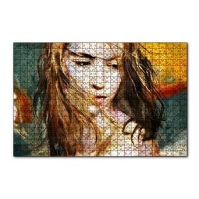 Cakapuzzle Yağlı Boya Resmi Kadın Uçuşan Saçlar Görseli Puzzle