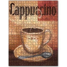 Cakapuzzle Yağlı Boyacappuccino Keyfi Afiş Görseli Ahşap 1000 Parça Puzzle