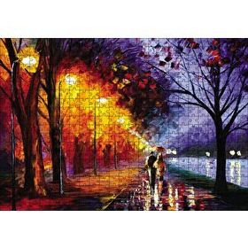 Cakapuzzle Yağmurda Yürüyen Çift Ahşap 500 Parça Puzzle