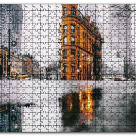 Cakapuzzle Yağmurlu Günde Gökdelenler Mdf 1000 Parça Puzzle